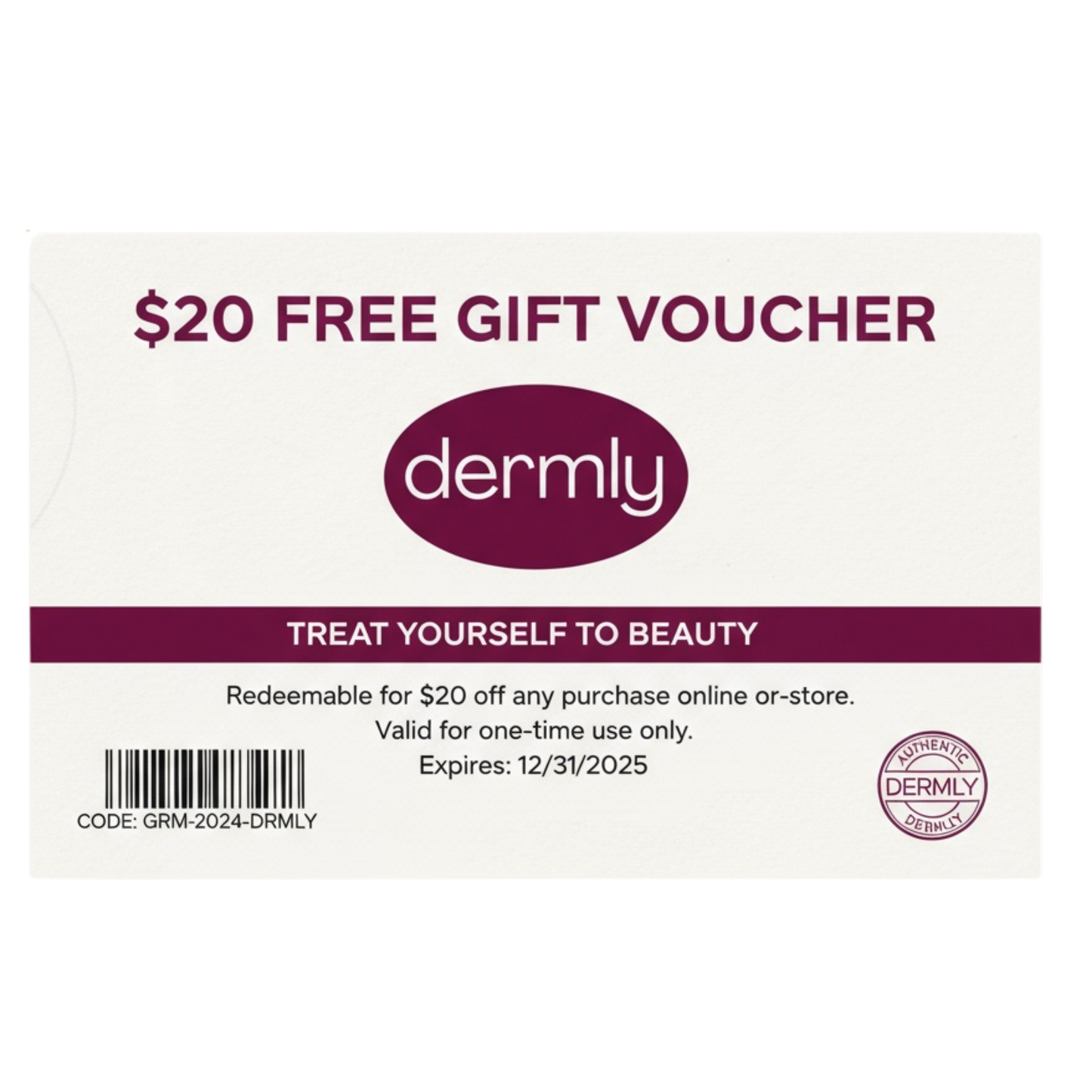 DERMLY GIFT VOUCHER
