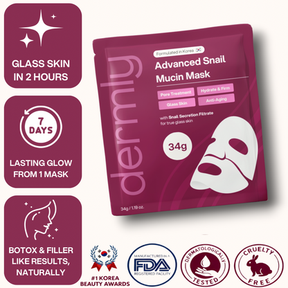 Dermly™ Advanced Snail 96 Mucin Face Mask